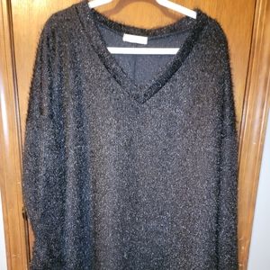 Black eyelash sweater